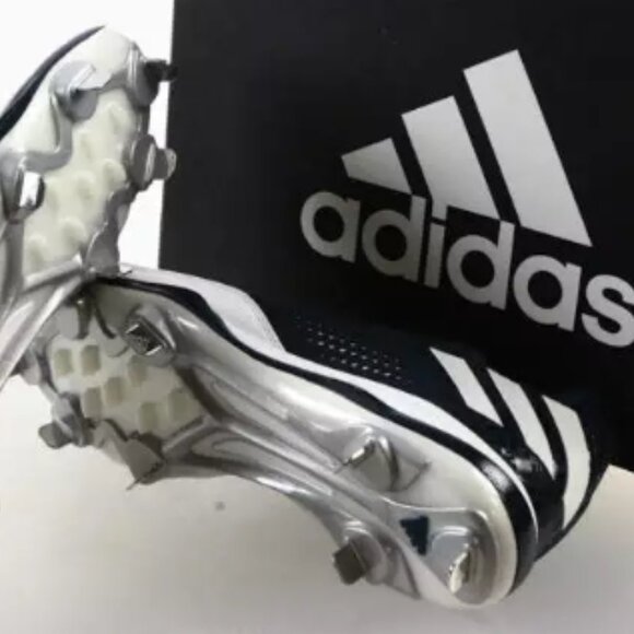 Adidas Blue White perforated, synthetic leather softball cleats sz 11.5 - Picture 4 of 13